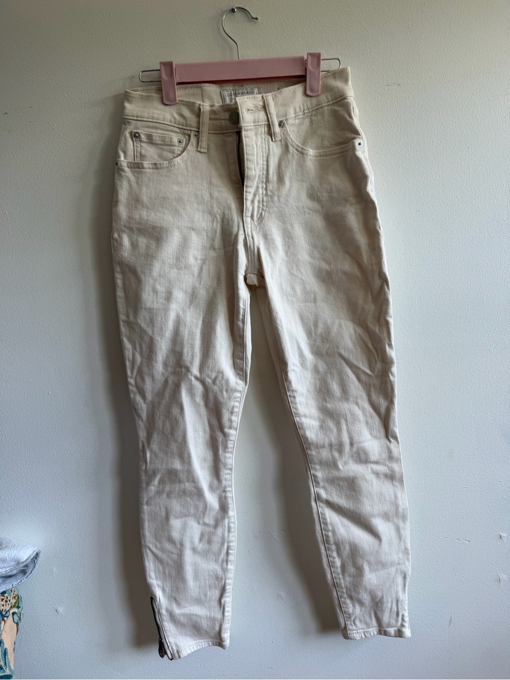 Lucky Brand Cream/Off-White Ankle Skinny Jeans